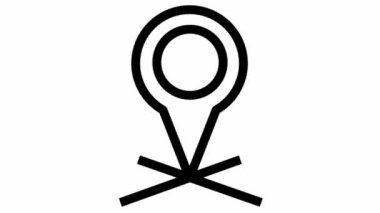 Modern Konum iğne hareketli simge - konum ve navigasyon hareket tasarımı