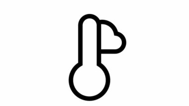 Bulutlu sıcaklık - temiz ve modern hava ikonu tasarımı.