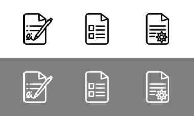 Belge sembolü ayarlanmış belge sembolleri.