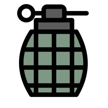 Yüksek patlayıcı el bombası sembolü - Askeri simge.