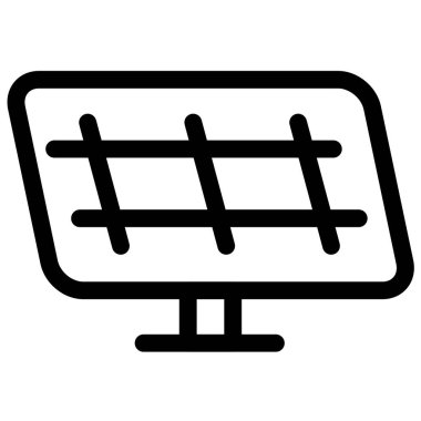 Güneş paneli sembolü - yenilenebilir enerji, sürdürülebilirlik ve ekoloji simgesi.