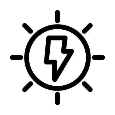 Güneş enerjisi sembolü - yenilenebilir enerji, sürdürülebilirlik ve ekoloji simgesi.
