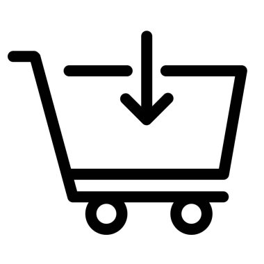 Alışveriş arabası - temiz ve modern ecommerce ve çevrimiçi pazarlama simgesi