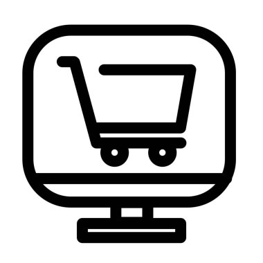 Alışveriş arabası - temiz ve modern ecommerce ve çevrimiçi pazarlama simgesi