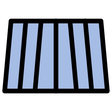 Yoga egzersizleri için spor paspası - Düz simge simgesi