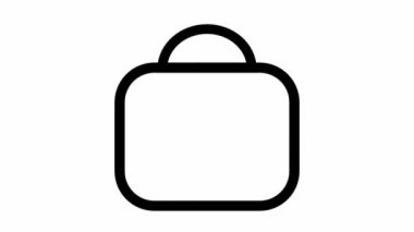 Modern işletme veya okul çantası animasyon simgesi - okul eğitimi veya ofis tasarımı