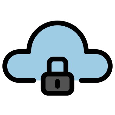 Bulut hesaplama sembolü - Bulut hesaplama, bulut altyapısı, teknoloji ve ağ simgesi.