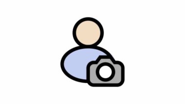 Kameralı Avatar - temiz ve modern Fotoğraf ve Görüntü Simgesi.