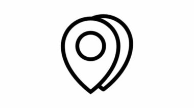 Modern Konum iğne hareketli simge - konum ve navigasyon hareket tasarımı