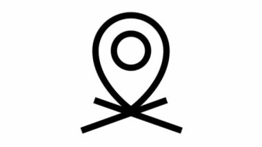 Modern Konum iğne hareketli simge - konum ve navigasyon hareket tasarımı