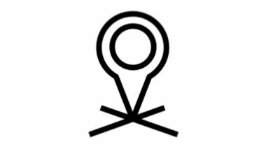 Modern Konum iğne hareketli simge - konum ve navigasyon hareket tasarımı