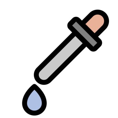 Tıbbi damlalar. Temiz ve modern eczane ve ilaç ikonu.