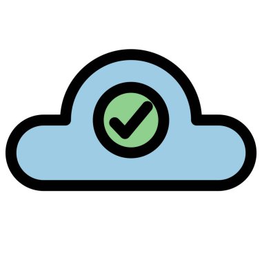 Bulut hesaplama sembolü - Bulut hesaplama, bulut altyapısı, teknoloji ve ağ simgesi.