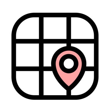 GPS konumu - modern GPS konumu veya navigasyon simgesi