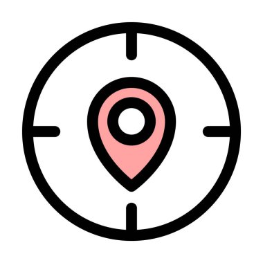 GPS konumu - modern GPS konumu veya navigasyon simgesi