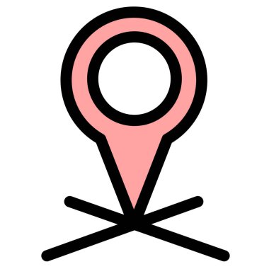 GPS konumu - modern GPS konumu veya navigasyon simgesi