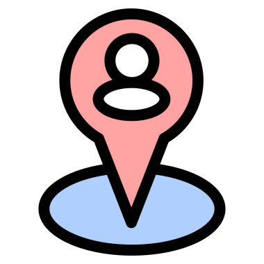 GPS konumu - modern GPS konumu veya navigasyon simgesi