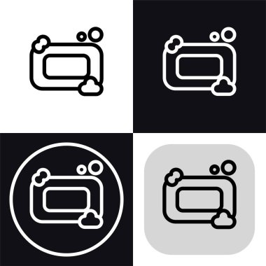 Banyo köpüklü sabun kullanırdı. Temiz ve modern banyo ikonu..