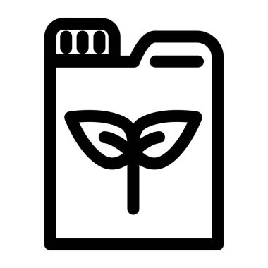 Organik gübre kabı sembolü - Ekolojik tarım simgesi.