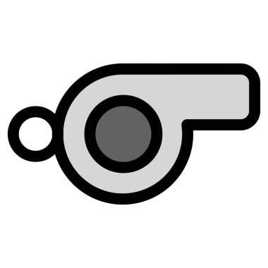 Bu bir ıslık simgesi, genellikle spor hocaları veya hakemler tarafından kullanılır..