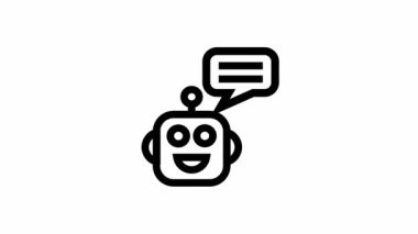 Robot sohbet sembolü - yapay zeka simgesi.