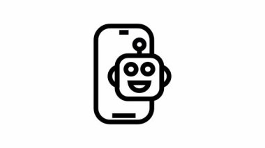 Yapay zeka akıllı telefon sembolü - yapay zeka simgesi.