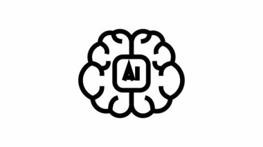 Yapay zeka beyin sembolü - Yapay zeka simgesi.