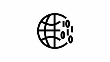 Dünya çapında web sembolü - yapay zeka simgesi.