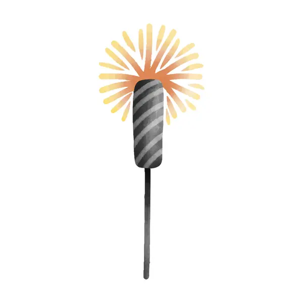 Şirin Yeni Yıl Arifesi Clipart, Suluboya Yeni Yıl Clipart, Mutlu Yıllar Clipart, Kutlama Klibi, Şenlikli, Vektör İllüstrasyonu.