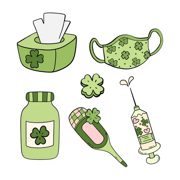 Muhteşem Retro St Patrick Günü Hemşiresi - Clover Hemşire Klip Sanatı