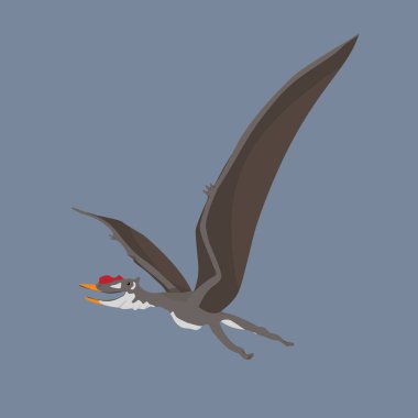 DSUNGARIPTERUS Dinozor Etçil Largecrest balık ve küçük deniz hayvanlarını yer