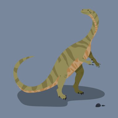 Massospondylus Otçul Uzun boyunlu ilk otçullar, alçak ormanlarda avlanır