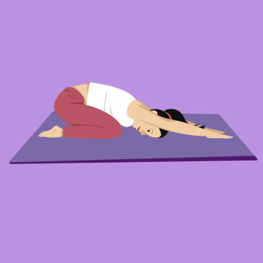 Yoga acemi zihin yogası için asana psos pozu