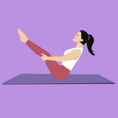 yoga pozu asana paripurna navasana tekne pozu