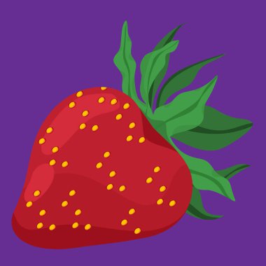 Çilekli, tropikal, egzotik meyve beyazı.