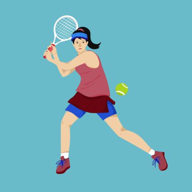 Kadın Tenis Oyuncusu Hizmet Etme Sanatı Yapıyor 