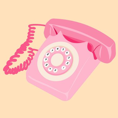 Eski Rotary Telefon Klasik Nostaljik Dekorasyon Retro Tasarımı