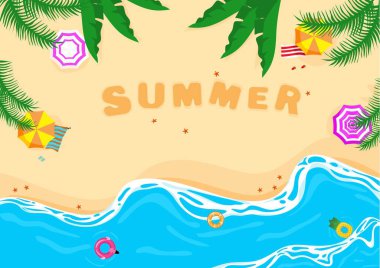 Mavi Deniz, Güneş ve Tropikal Atmosferli Yaz Vibes Okyanus Posteri