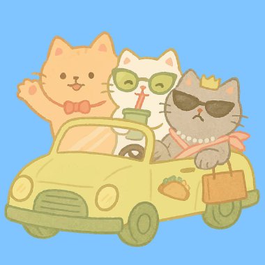 Bir Yolculuktaki Kediler Maceraya Üç Şirin Kedicik