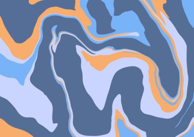 Mavi Turuncu ve Mor desenli Soyut Girdapları Sıvılaştır