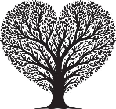 Kalp şeklinde ahşap siluet vektör çizer. Adobe Illustrator sürüm 8 olarak kaydedildi..