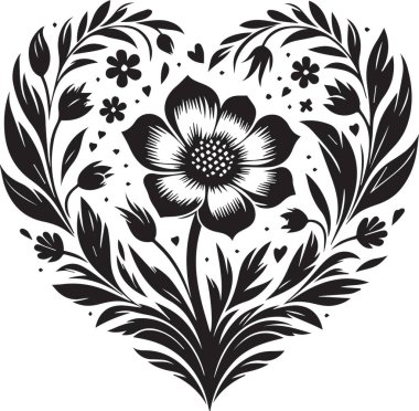 Siluet vektör çizicisi çiçek ve taç yaprakları şeklinde. Adobe Illustrator sürüm 8 olarak kaydedildi..