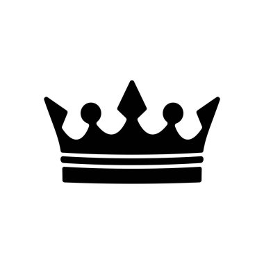 Kraliyet tacı siyah siluet simgesi işaret vektör illüstrasyonuName