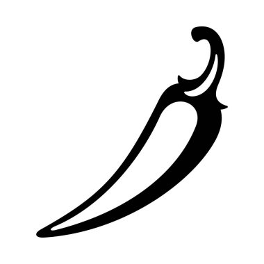 Sıcak doğal kırmızı biber sembolü. Baharatlı sebze ikonu vektör illüstrasyonu