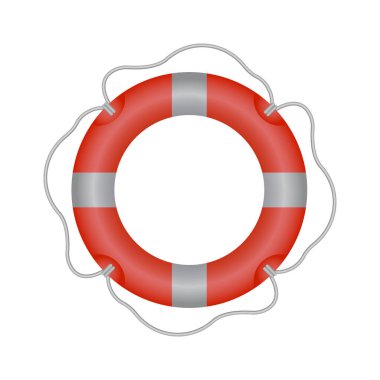 Lifebuoy vektör renkli illüstrasyon.
