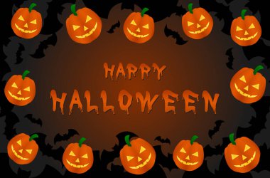 Koyu turuncu Cadılar Bayramı arkaplanı.