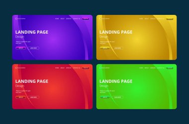 Soyut açılış sayfası tasarımı.