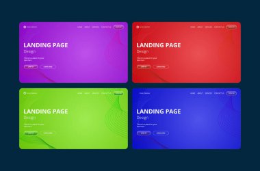 Soyut açılış sayfası tasarımı.