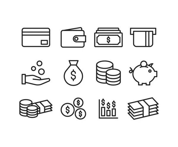 Para hattı Icon set.