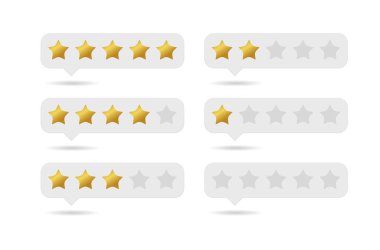 Beş yıldız derecelendirme illüstrasyon.